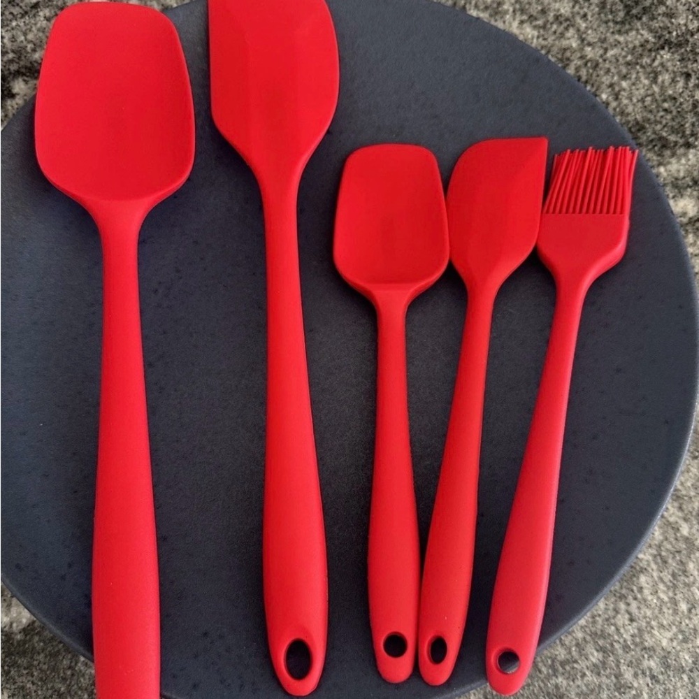 Red Silicone Kitchen Utensil Set